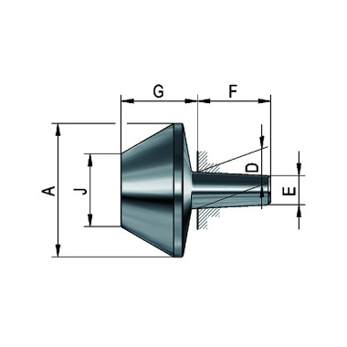 RÖHM Interchangeable inserts for live centering points, size 104, for hollow bodies 070701