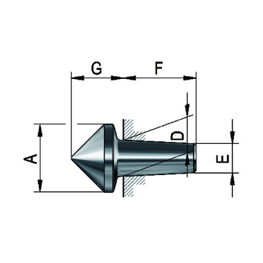 RÖHM Interchangeable inserts for rotating center points, size 102, 90° 070727