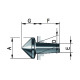 RÖHM Interchangeable inserts for rotating centering points, size 104, 90° 070730