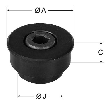 RÖHM Tension roller, size 160/200, for carrier jaws 169391