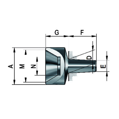 RÖHM Interchangeable inserts for live centering points, size 102, B 228620