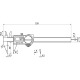 Helios-Preisser Digitaler Taschenmessschieber IP 67, feine Messspitzen, 150x40 mm 1326922