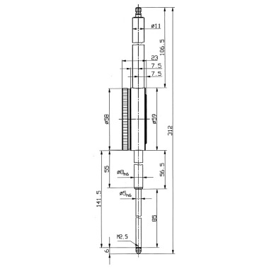 Käfer M 2/80 T  - Messuhr 0,01mm  10112