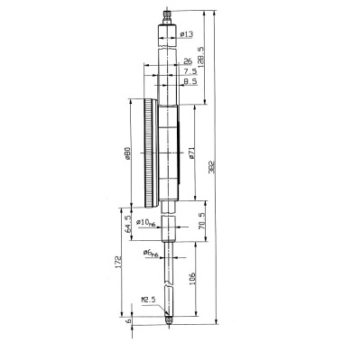 Käfer GM 80/100 T  - Großmessuhr 0,01mm  10040