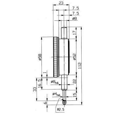 Käfer M 3 S   - Messuhr 0,01mm  10032