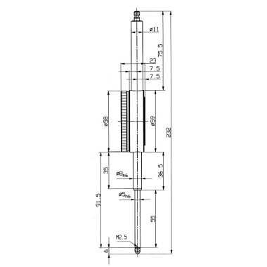 Käfer M 2/50 T  - Messuhr 0,01mm  10031