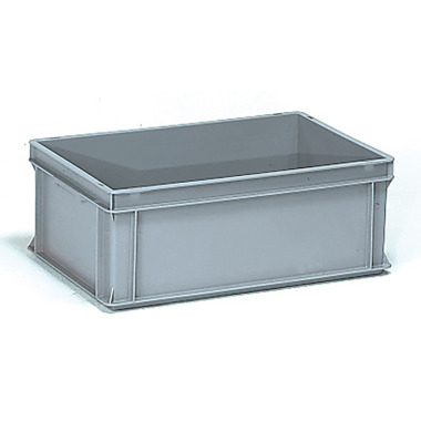 fetra Plastic box 600 x 400 x 220 mm grey, 2 shell handles 1336