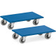 fetra Furniture roller loading area 600 x 350 mm, solid rubber blue-grey 2353