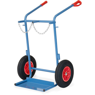 fetra steel bottle cart pneumatic wheels 400x100 mm 51012