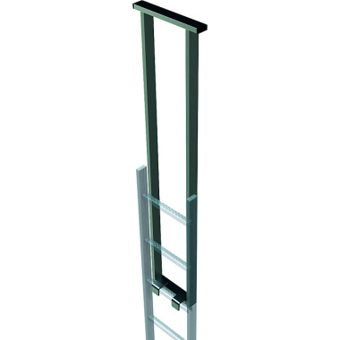 Zarges Access aid, double rail, galvanized steel, clear width 300 mm 47233