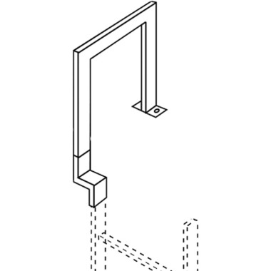 Zarges Stirrup 250 mm deep, galvanized steel 47243