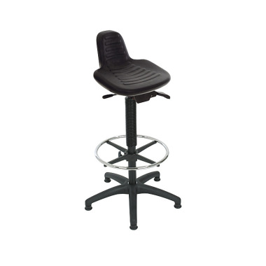 Lotz Stehhilfe,ergonom.PU-Sitz schw.,höhenverst.580-840 4775.01