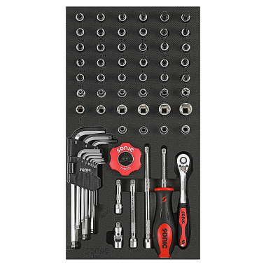 Sonic Flank socket set 1/4’’, 6 parts SFS 1/3 61 pieces 106303