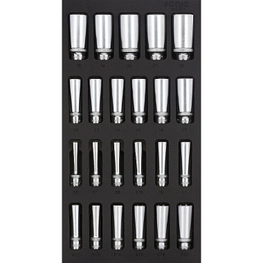 Sonic Deep socket set 3/8’’, SFS 1/3 23 pieces 202301