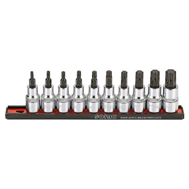 Sonic Bit socket TX 1/2’’, set on rail 10 pieces 301005