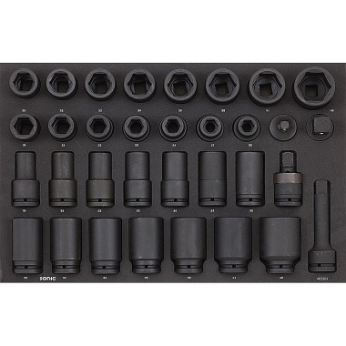 Sonic Impact socket set 3/4’’, SFS 33 pieces 403301