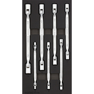 Sonic Hinged socket wrench set SFS 1/3, 7 pieces 600708