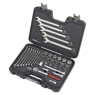 Sonic Socket and wrench set 3/8’’, 37 pieces BMCS 203703