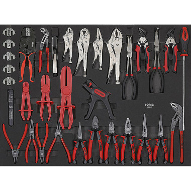 Sonic Pliers & cutting set (9 Germany) SFS, 34 pieces 603402