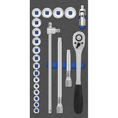 MATADOR MTS R: Socket Set 12,5(1/2), 22 pcs 1/3: 390x190mm 8164 1401