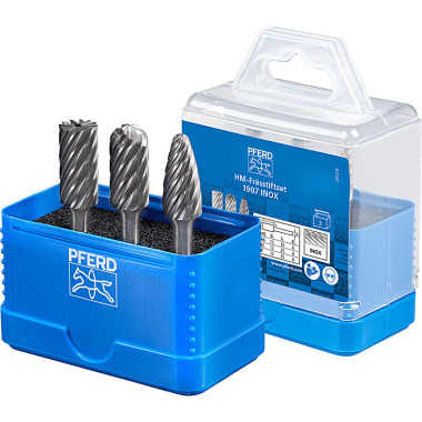 PFERD carbide burrs 1907 INOX 3pcs 21901907