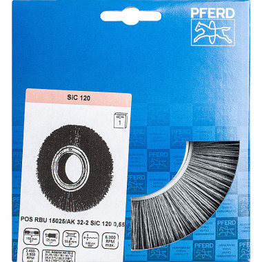 PFERD Round brush, unknotted POS RBU 15025/AK32-2 SiC 120 0.55 43701181