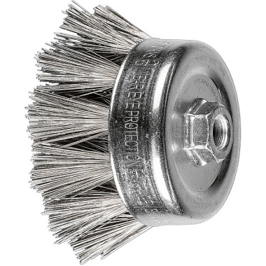 PFERD Cup brush with thread, knotted TBG 100/M14 INOX 0.50 DIA 270 43703022