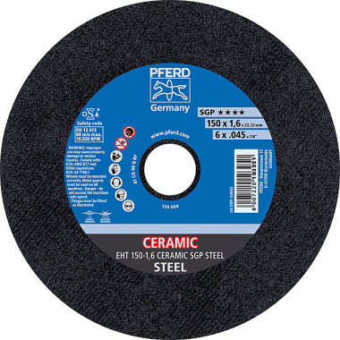 PFERD Cutting disc EHT 150-1.6 CERAMIC SGP STEEL 61315016