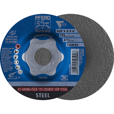 PFERD CC-GRIND grinding wheel CC-GRIND-FLEX 115 COARSE SGP STEEL 64188116