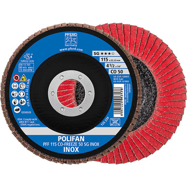 PFERD POLIFAN fan disc PFF 115 CO-FREEZE 50 SG INOX 67611550