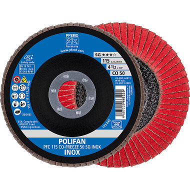 PFERD POLIFAN fan disc PFC 115 CO-FREEZE 50 SG INOX 67711550