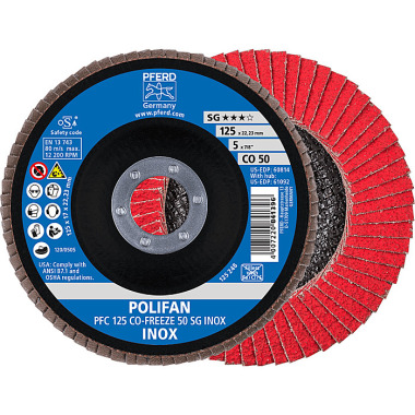 PFERD POLIFAN fan disc PFC 125 CO-FREEZE 50 SG INOX 67712550