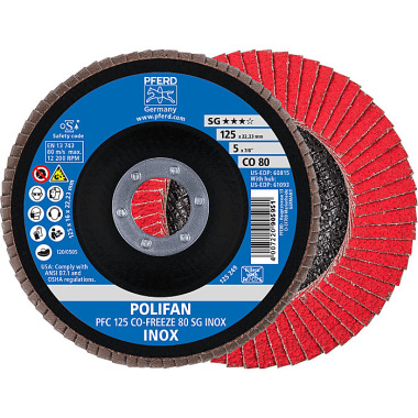 PFERD POLIFAN fan disc PFC 125 CO-FREEZE 80 SG INOX 67712580