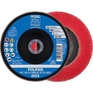 PFERD POLIFAN fan disc PFC 180 CO-FREEZE 50 SG INOX 67718050