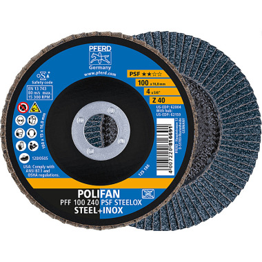 PFERD POLIFAN fan disc PFF 100 Z 40 PSF STEELOX/16.0 69300660