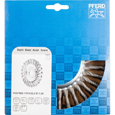 PFERD Round brush, knotted POS RBG 17813/22.2 ST 0.50 43304001