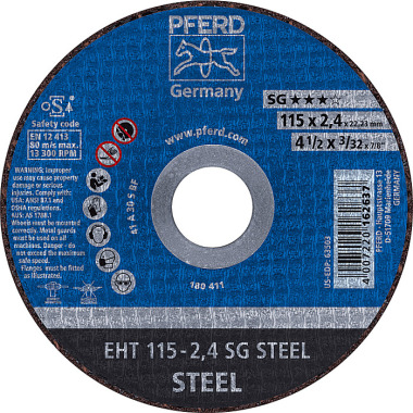 PFERD Cutting disc EHT 115-2.4 SG STEEL 61340222