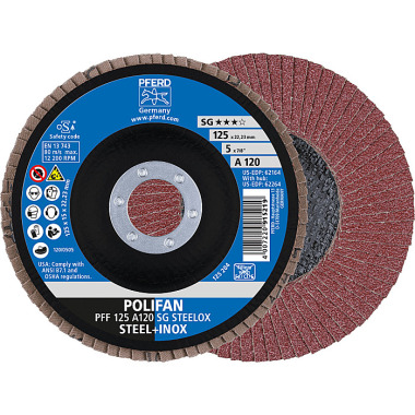 PFERD POLIFAN fan disc PFF 125 A 120 SG STEELOX 67612125