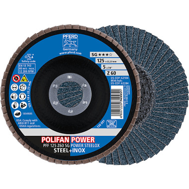 PFERD POLIFAN fan disc PFF 125 Z 60 SG POWER STEELOX 67686125