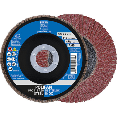 PFERD POLIFAN fan disc PFC 115 A 60 SG STEELOX 67706115