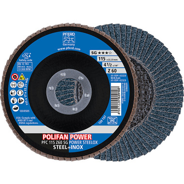 PFERD POLIFAN fan disc PFC 115 Z 60 SG POWER STEELOX 67786115