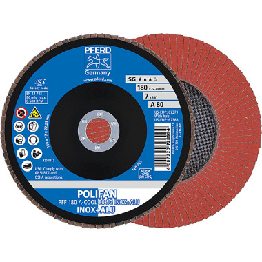 PFERD POLIFAN fan disc PFF 180 A-COOL 80 SG INOX+ALU 67658185