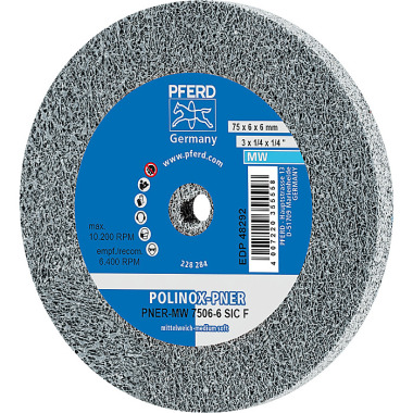 PFERD POLINOX compact grinding wheel PNER-MW 7506-6 SiC F 44691427