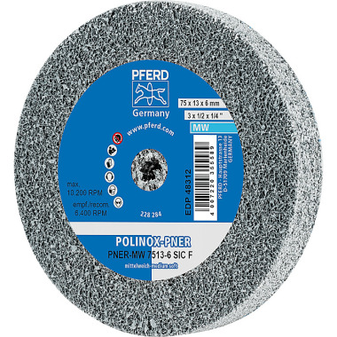 PFERD POLINOX compact grinding wheel PNER-MW 7513-6 SiC F 44691447