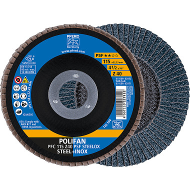 PFERD POLIFAN fan disc PFC 115 Z 40 PSF STEELOX 67764115