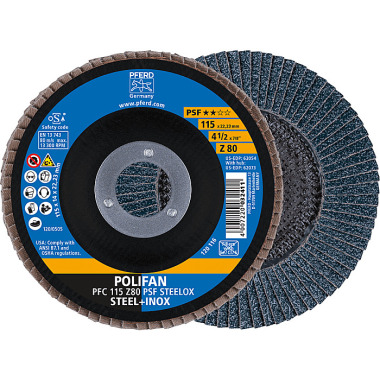 PFERD POLIFAN fan disc PFC 115 Z 80 PSF STEELOX 67768115