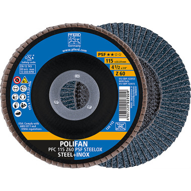 PFERD POLIFAN fan disc PFC 115 Z 60 PSF STEELOX 67766115