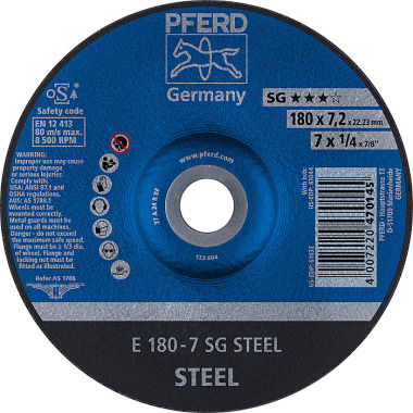 PFERD Grinding disc E 180-7 SG STEEL 62217626