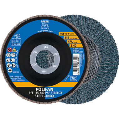 PFERD POLIFAN fan disc PFF 115 Z 40 PSF STEELOX 67664115