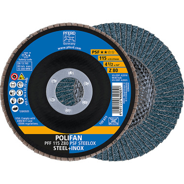 PFERD POLIFAN fan disc PFF 115 Z 80 PSF STEELOX 67668115